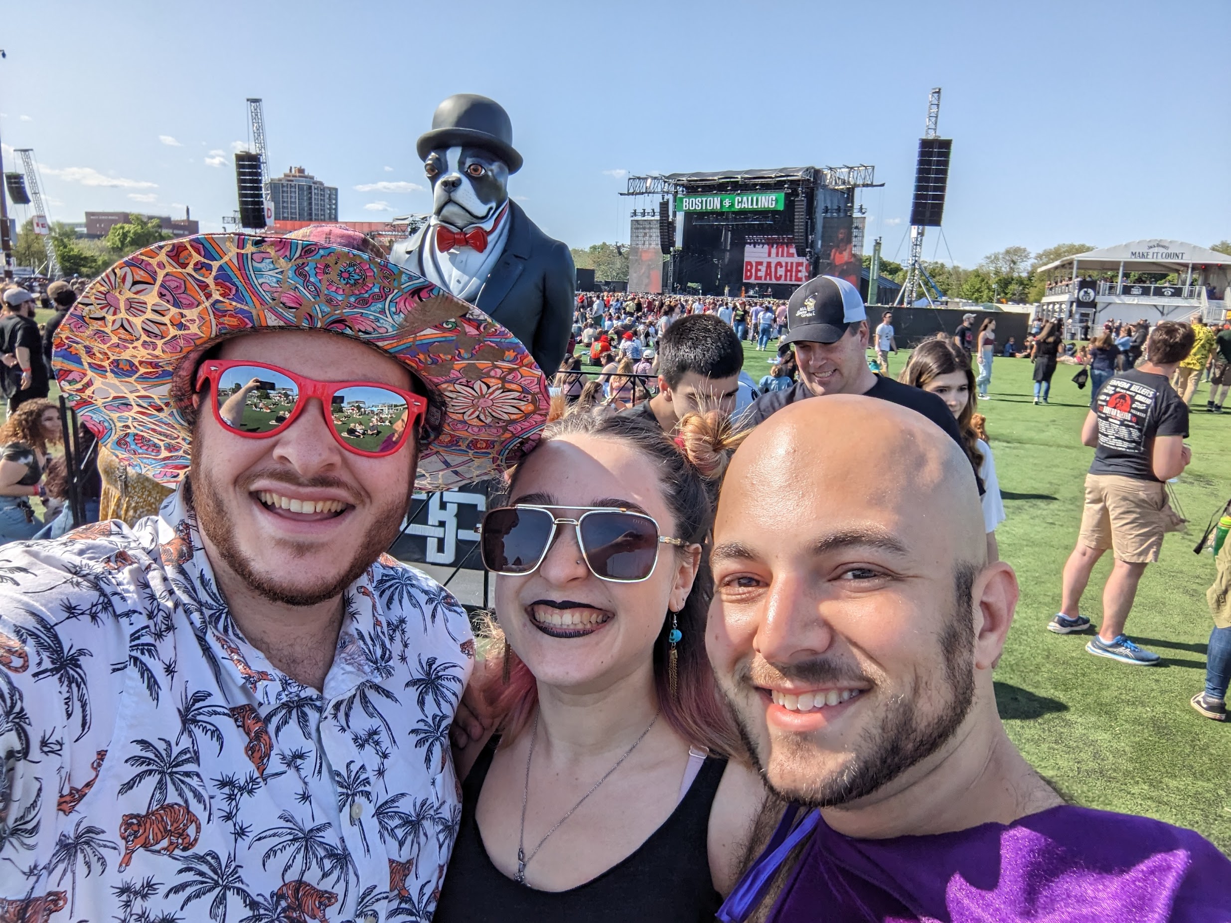 At a music festival with friends