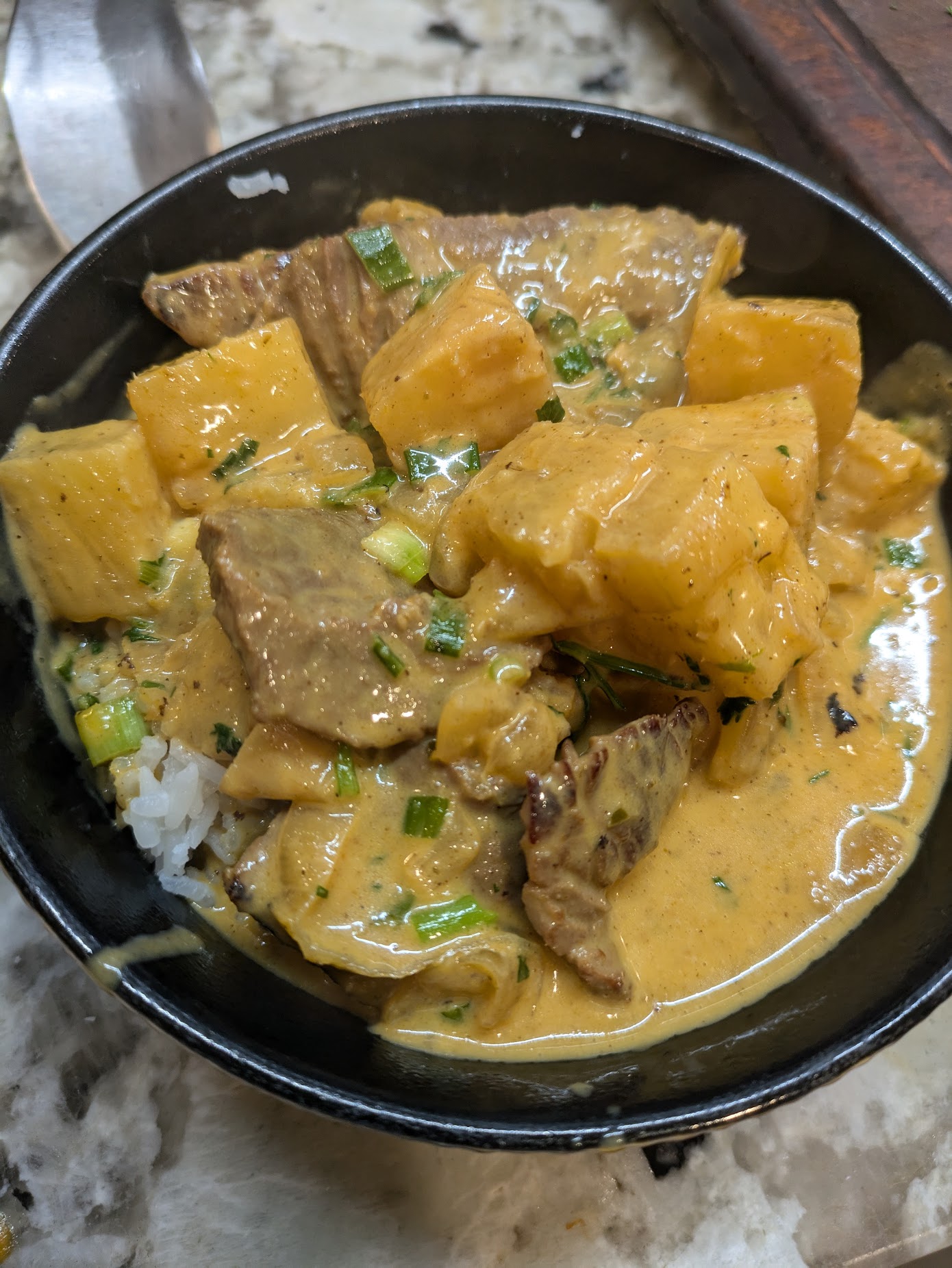 Curry over rice